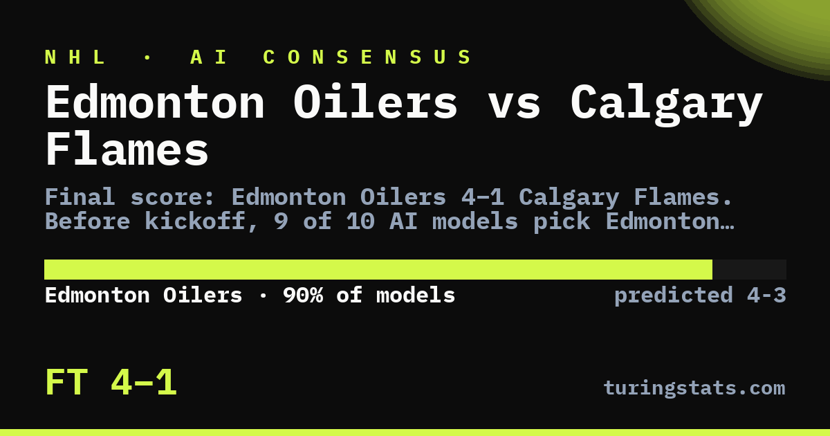 Edmonton Oilers vs Calgary Flames Prediction (AI Picks, Odds & Best ...